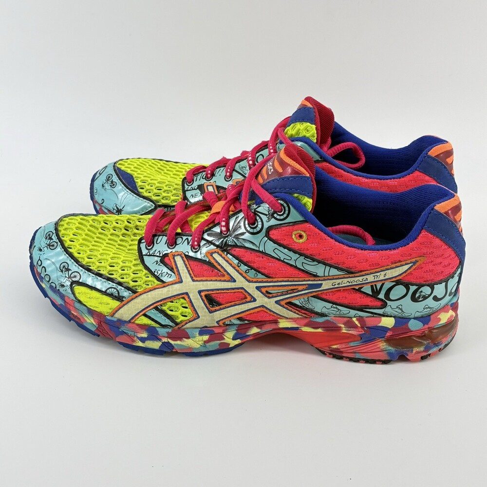 ASICS Gel Noosa Tri Mens 8.5 Multicolor Neon Triathlon Running Shoe (E9) - Picture 4 of 8